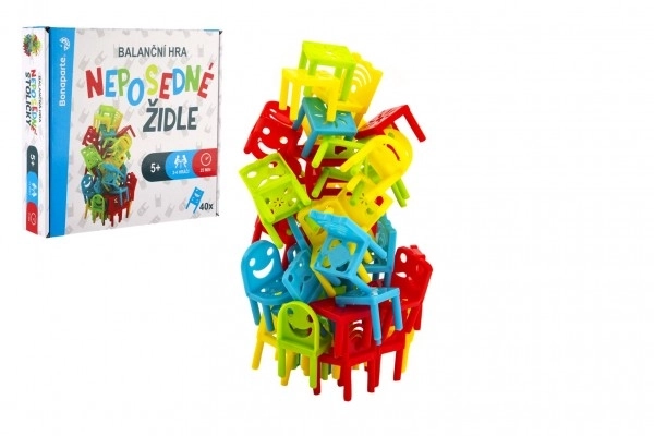 Unruhige Stühle Gleichgewichtsspiel für Kinder