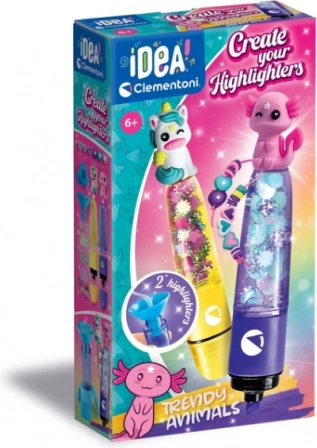 Idea Art Mini-Highlighter-Fabrik – Magische Tiere Clementoni