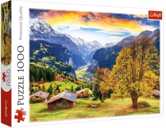 Puzzle mit 1000 Teilen – malerisches alpines Dorf Trefl