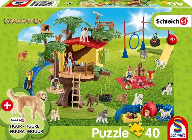 Schmidt Puzzle Schleich Glückliche Hunde