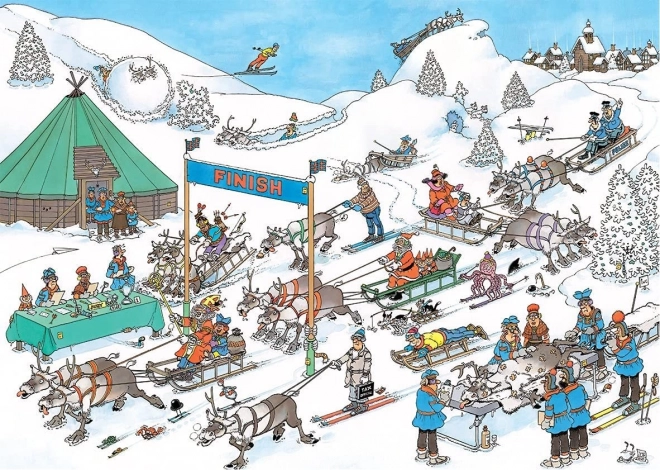 Puzzle Rentierschlittenrennen 500 Teile von Jan van Haasteren