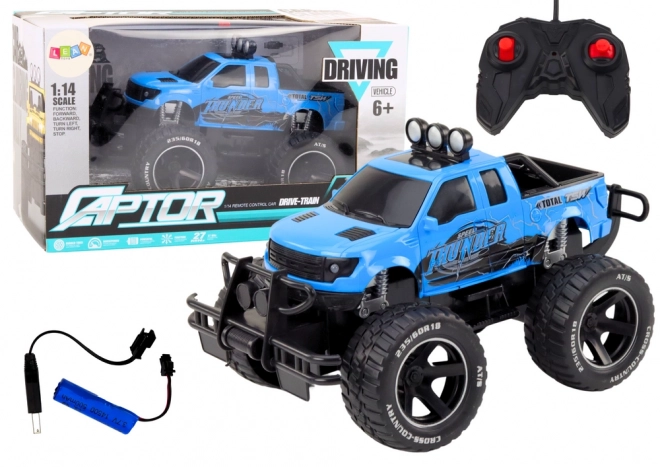 Ferngesteuertes Geländewagen 1:14 Blau mit Gummireifen