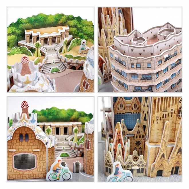 3D Panorama Puzzle Barcelona von CubicFun