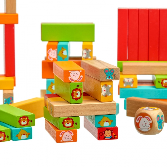 Lucy & Leo Holzspiel Jenga für Kinder - Errate das Tier!