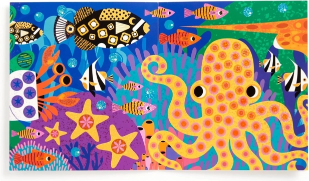 Mudpuppy Glitzersticker mit dem Thema Leben im Ozean