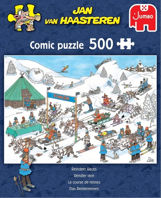 Puzzle Rentierschlittenrennen 500 Teile von Jan van Haasteren