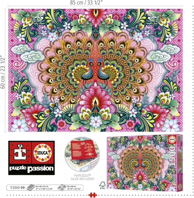 India Pfau Puzzle 1500 Teile