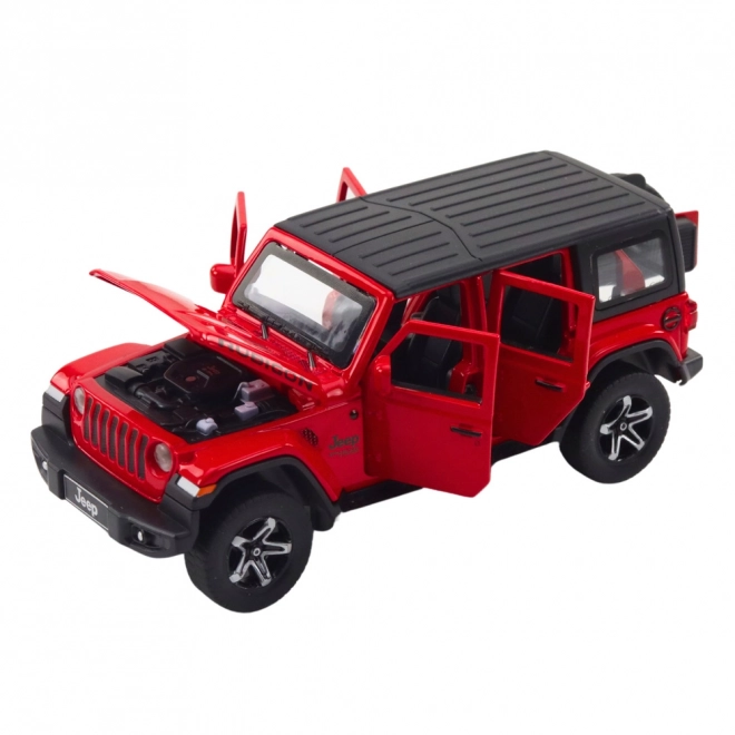Roter Geländewagen Camper Modell 1:32