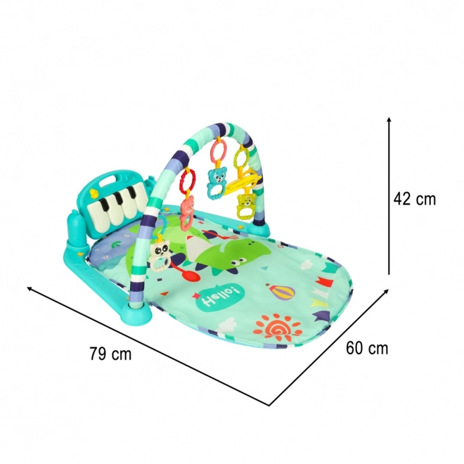 Bildungsmatte für Babys mit Klavier und Rasseln 3in1
