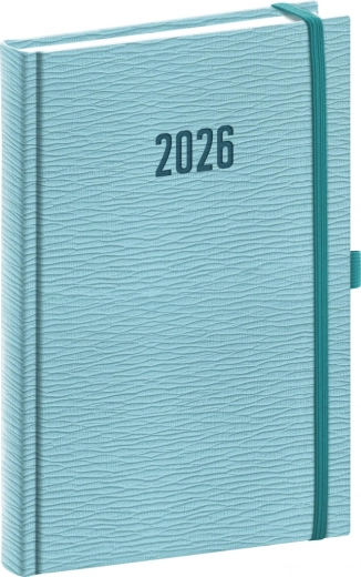 Tageskalender Notique Rivoli 2026 hellblau 15 x 21 cm
