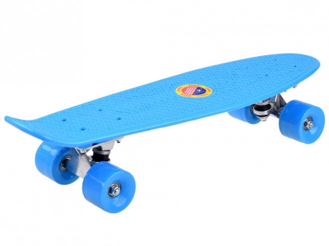 Farbenfrohe FISZKA Skateboard – Blau