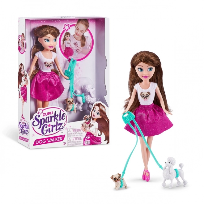 Sparkle Girlz Dog Walker Puppen-Set