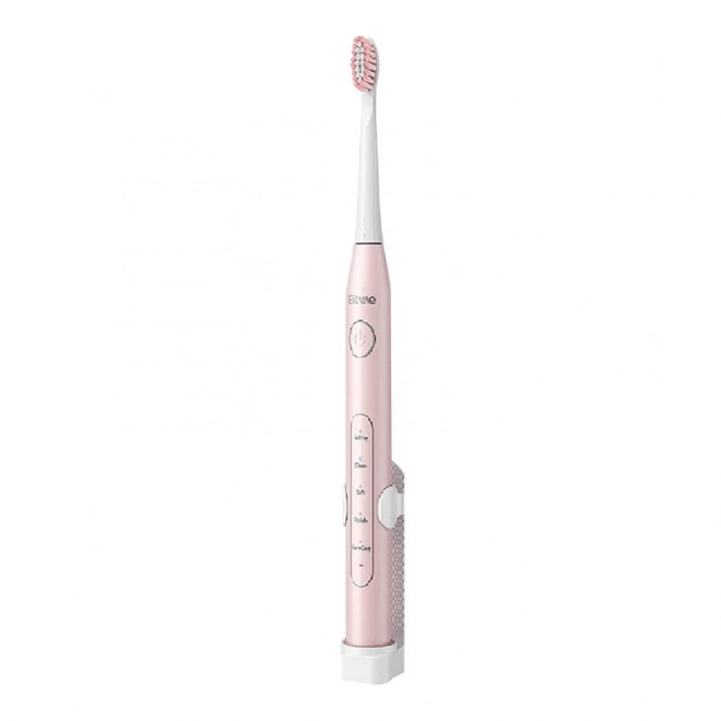 Sonic Zahnbürste Set mit Aufsätzen und Halterungen - Rosa und Schwarz