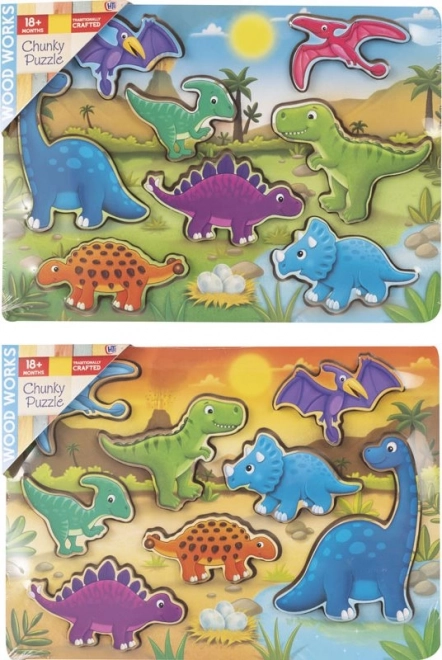 Holzpuzzle Dinosaurier