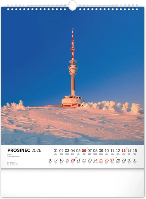 Wandkalender Spaziergänge durch die mährische Landschaft 2026