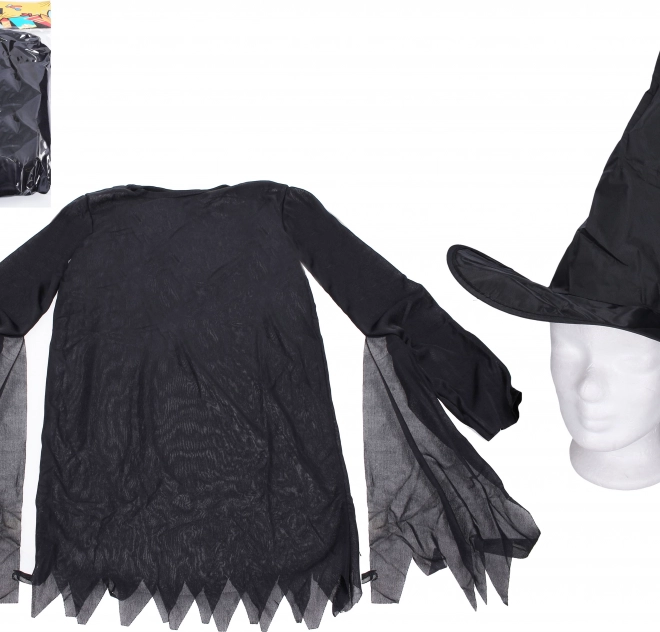 Kinder-Karnevalskostüm Hexe – Kleid und Hut