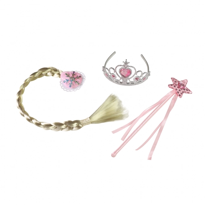 Prinzessin-Set in Rosa mit Zopf