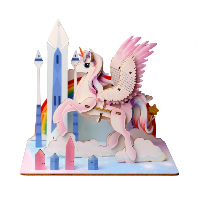 3D Holzpuzzle Einhorn