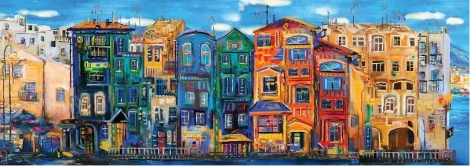 Panorama Puzzle Farbenfrohe Stadt 1000 Teile
