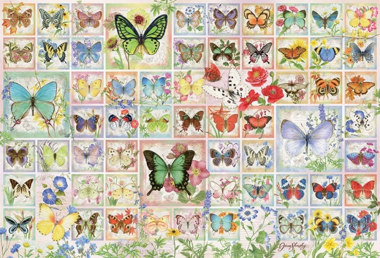 Puzzle Schmetterlinge und Blumen COBBLE HILL 2000 Stk