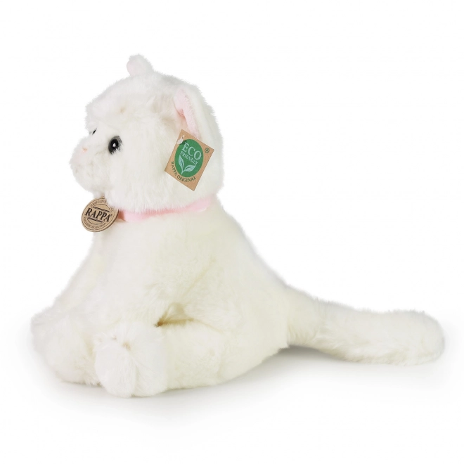 Sitzende Plüschkatze Weiß 25 cm ECO-FRIENDLY