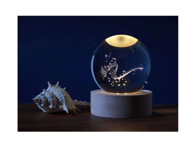 Kristallkugel Lampe Musik 6 cm