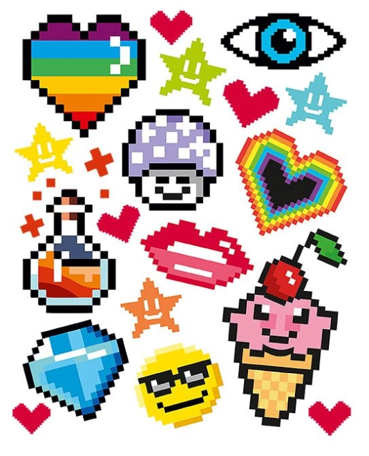 Verspielte Pixelmotive für einen einzigartigen Stil