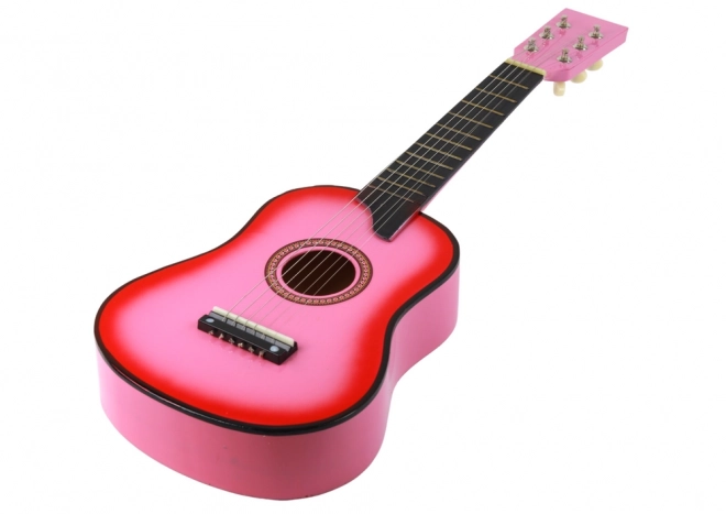 Holzgitarre Klassisch mit Plektrum Rosa 60 cm