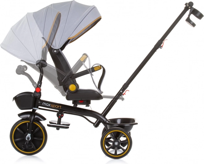 CHIPOLINO Dreirad mit Verdeck Max Sport 2in1 – Aschgrau