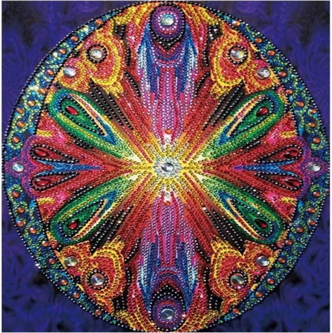 Diamantmalerei 7D – Mandala-Kreis 30 × 30 cm