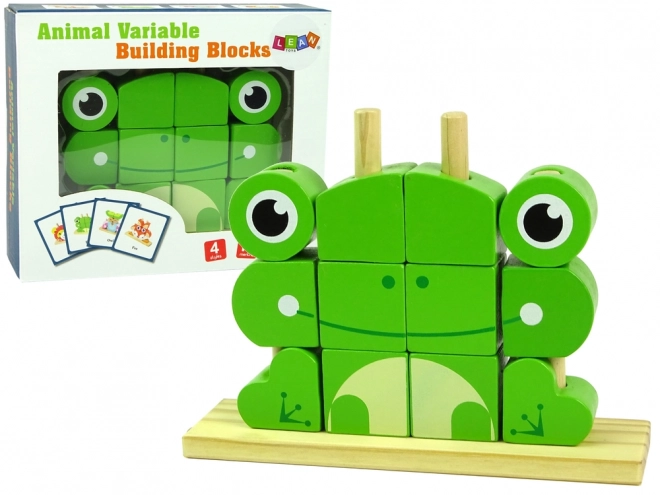 Kreative Holzbausteine 3D Puzzle Frosch