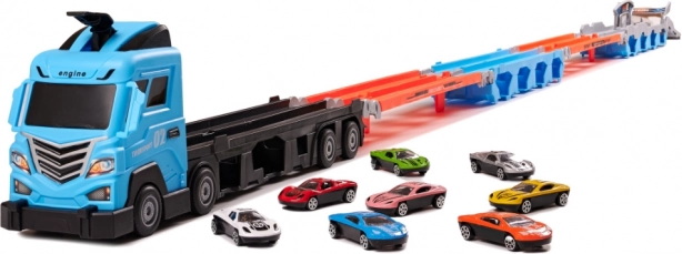 Lastwagen mit Rennbahn 210 cm 8 Stück