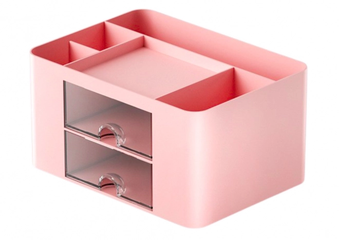 Rosa Tischorganizer mit Schubladen