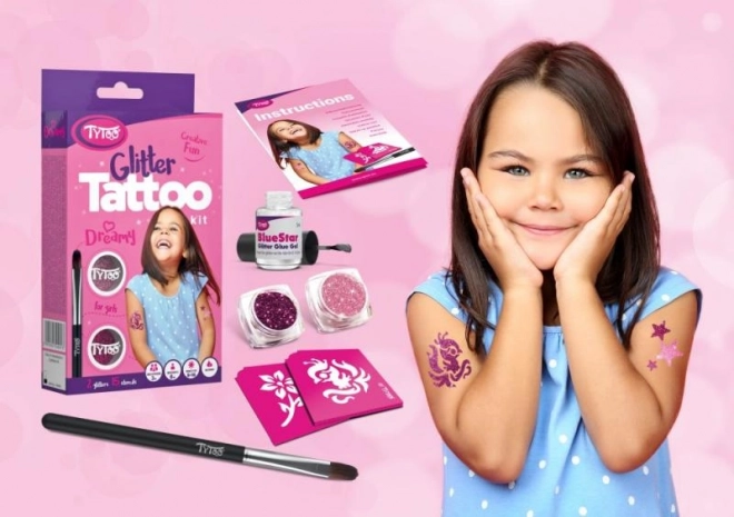 TyToo Traumhaftes Glitzertattoo-Set für Mädchen