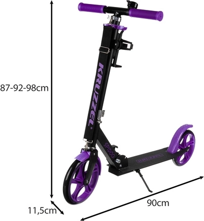 Faltbarer City-Roller für Kinder mit großen Rädern (200 mm) – lila