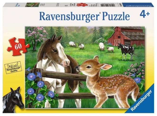 Puzzle Fohlen und Rehkitz 60 Teile