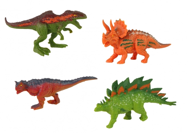 Dino-Schlepper mit Anhänger und 4 Dinosaurierfiguren