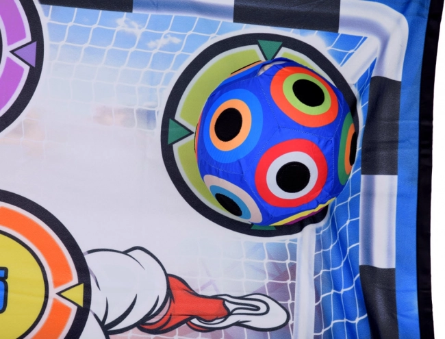 Set für Fußballspiel mit Zielscheibe und leuchtendem Ball