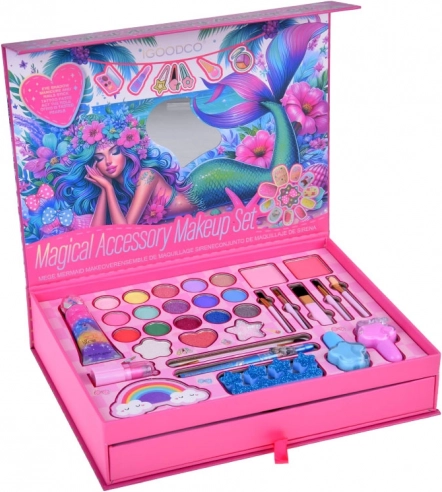 Großes Meerjungfrau Beauty-Set Lidschatten Nagellacke Haarspangen Haargummis