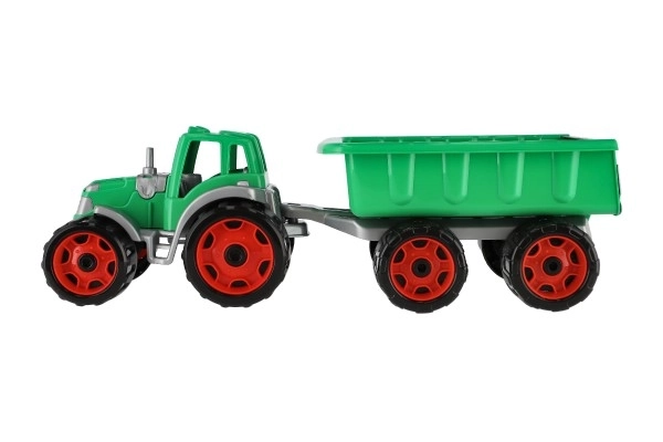 Traktor mit Anhänger 53cm aus Plastik