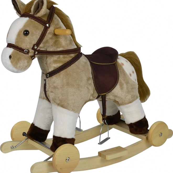 Schaukelpferd Chipolino auf Rollen beige