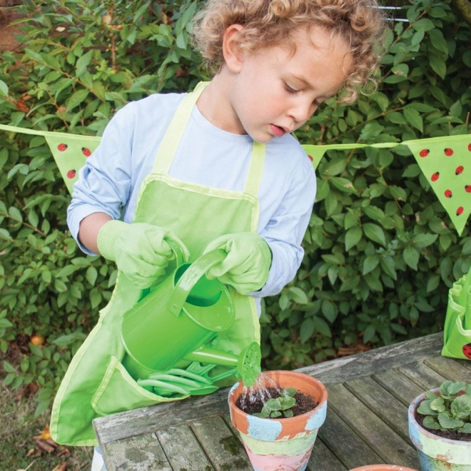 Bigjigs Toys Gartenset mit grüner Leinwandtasche