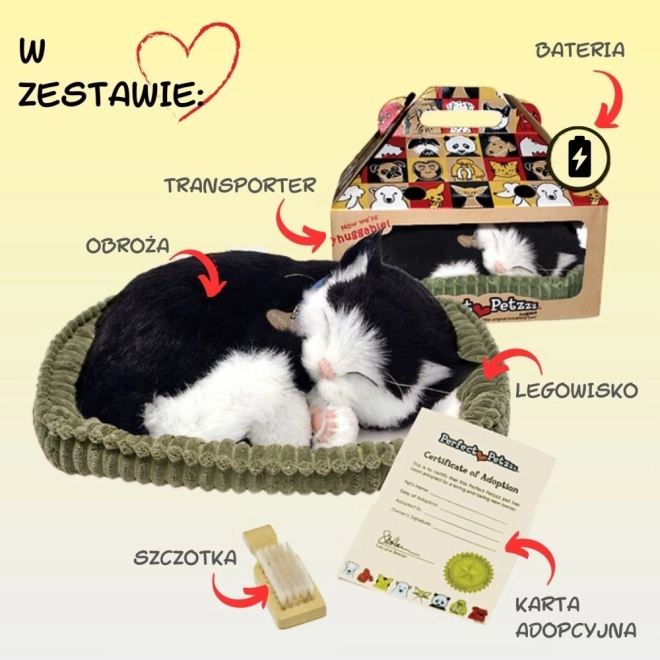 Interaktives Spielzeug Perfect Petzzz schwarz-weiß Katze
