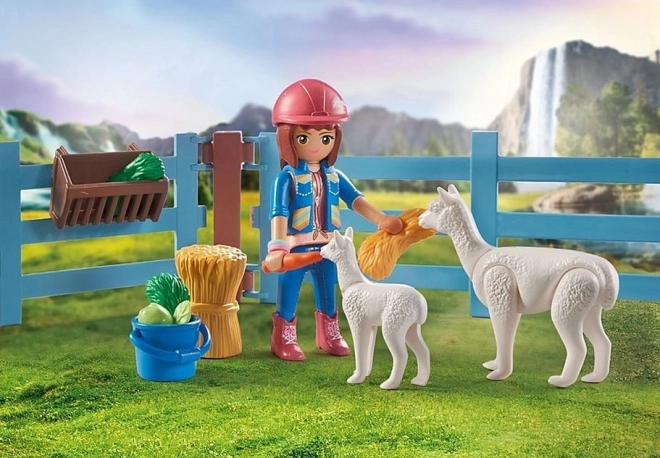 Spielset mit Pferdefiguren Amelia und Whisper im Stall