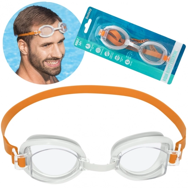 Bestway Schwimmbrille Aqua Burst Essential für Erwachsene und Jugendliche – weiß