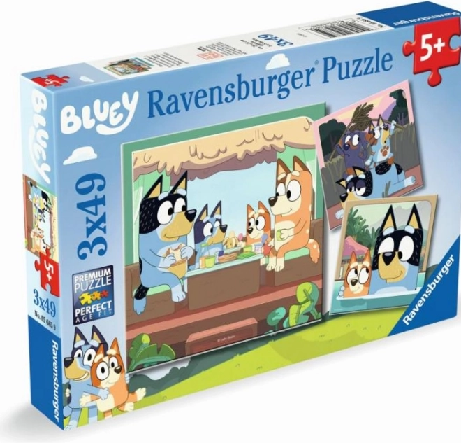 Puzzle Bluey 3x49 Teile