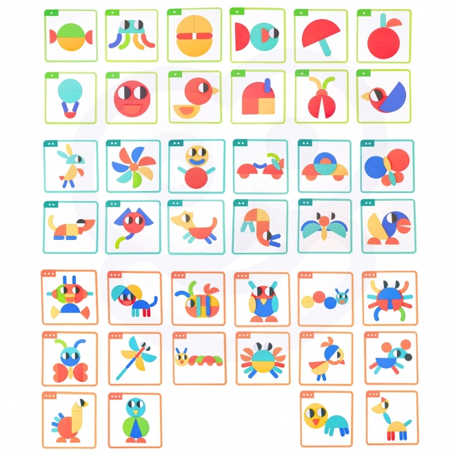Montessori Holzpuzzle 40 Muster Zum Nachbilden
