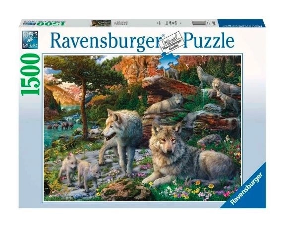 Puzzle 1500 Teile Frühlingswölfe