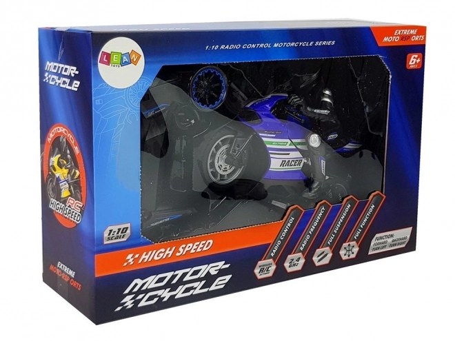 Ferngesteuertes Rennmotorrad 2.4G Blau