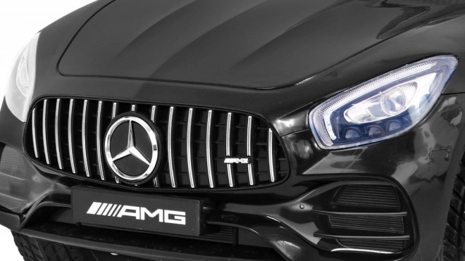 Mercedes Benz GT Batterie für Kinder Schwarz + Fernbedienung + langsamer Start + MP3 LED
